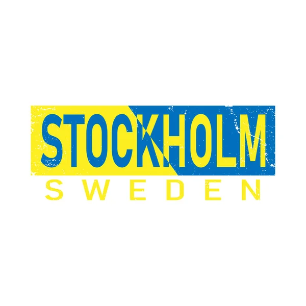Estocolmo cidade é um belo destino para visitar para o turismo. —  Vetores de Stock