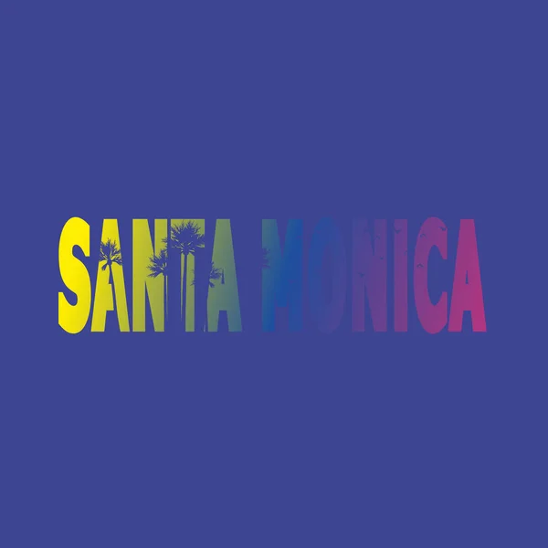 T-shirts Surfen sessie, t-shirts santa monica, watersport, T-shirt inscriptie typografie, grafische vormgeving, embleem — Stockvector