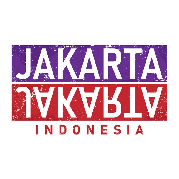 Jakarta typographie vecteur de conception, pour t-shirt, affiche et autres utilisations — Image vectorielle