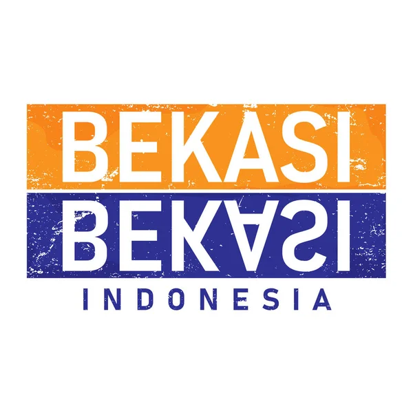 Jakarta bogor tangerang bekasi Ινδονησία πόλη t-shirt σχεδιασμό — Διανυσματικό Αρχείο