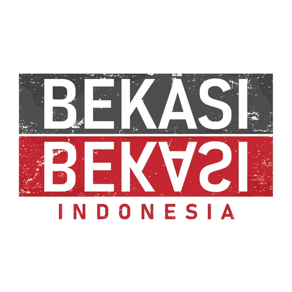 Desain kaos kota Jakarta bogor tangerang bekasi indonesia - Stok Vektor