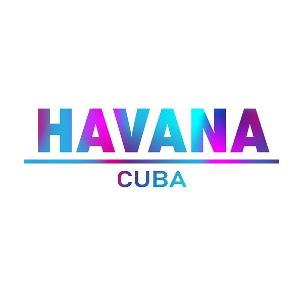 Havana typografie ontwerp, voor t-shirt, poster en andere toepassingen — Stockfoto
