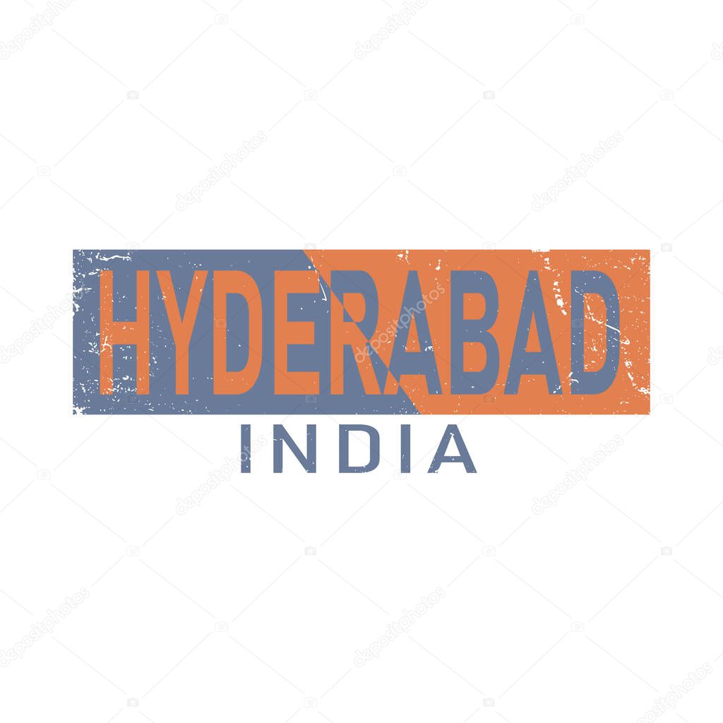 hyderabad, text design. Vector calligraphy. Typography poster. Usable as background.