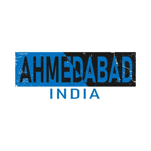 Ahmedabad, szövegtervező. Vektor tipográfia poszter. Háttérként használható. — Stock Vector
