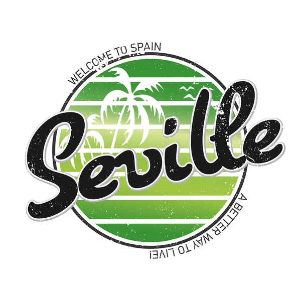 Diseño tipográfico Sevilla vector, para camiseta, póster y otros usos — Vector de stock