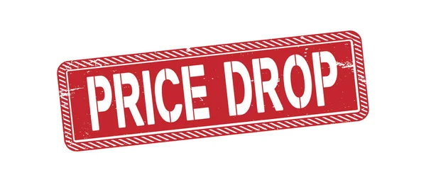 Grunge-Stempel mit Text Price Drop, Vektorillustration — Stockvektor