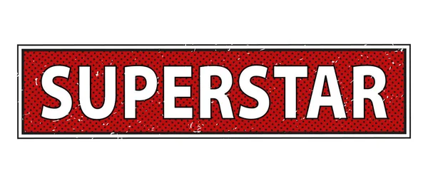 Grunge rubber stempel met woord Superstar binnen, vector illustratie — Stockvector