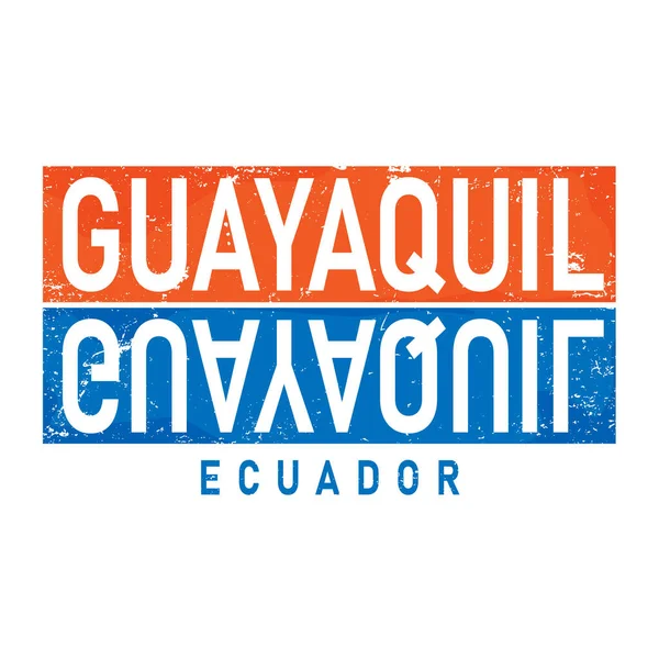 Guayaquil, metin tasarımı. Vektör Tipografi posteri. Arka plan olarak kullanılabilir. — Stok Vektör