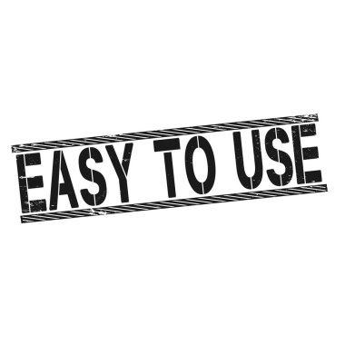 Kullanımı kolay olan metinli Grunge kauçuk damgası, vektör illüstrasyonu