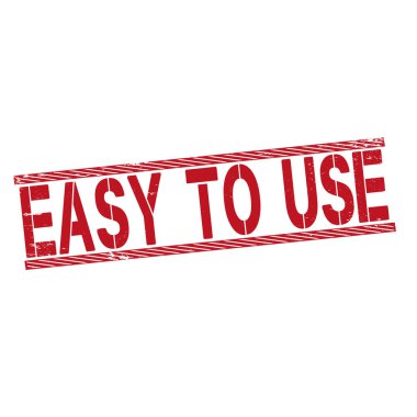 Kullanımı kolay olan metinli Grunge kauçuk damgası, vektör illüstrasyonu