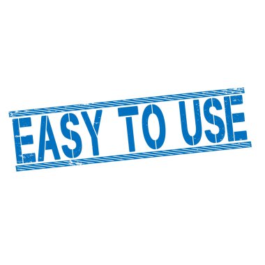 Kullanımı kolay olan metinli Grunge kauçuk damgası, vektör illüstrasyonu