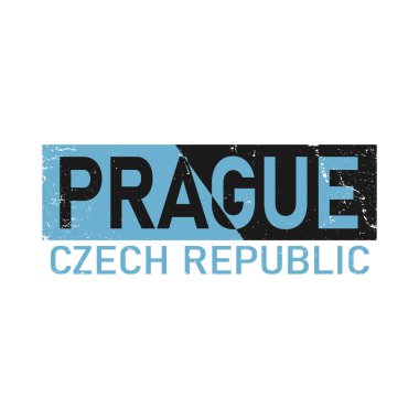Prag tipografi tasarım vektörü, t-shirt, poster ve diğer kullanımlar için