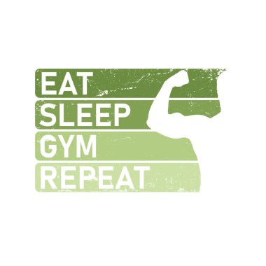 Uyku jimnastiği tişörtü ve poster tasarımı şablonu ye. Vücut geliştirme, atlet ve grunge için spor tişörtü. Motivasyon alıntısıyla.