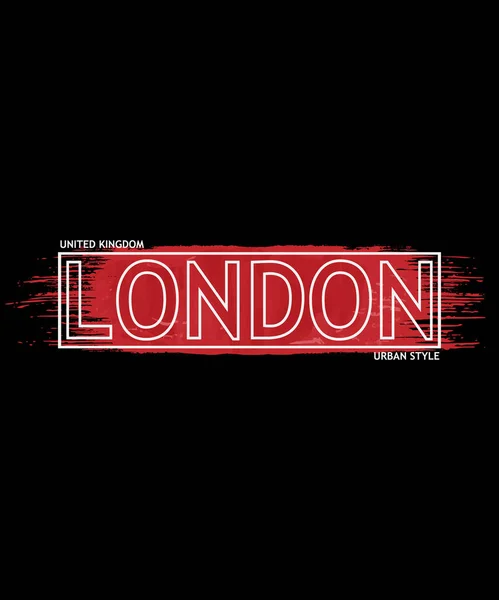 Vector illustratie over het thema mode in Londen, Engeland. Typografie, t-shirt graphics, print, poster, banner, flyer, ansichtkaart — Stockvector