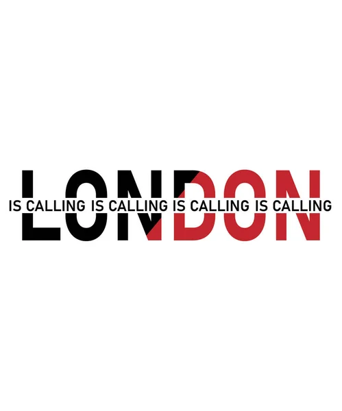 Vektorillustration zum Thema London. Typografie, T-Shirt-Grafik, Poster, Druck, Banner, Flyer, Postkarte — Stockvektor