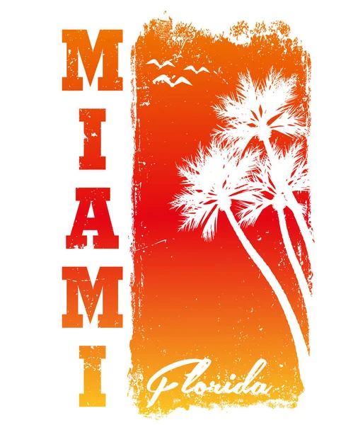 Miami florida Surfen typografie, T-shirt graphics, vectoren t-shirt ontwerp — Stockvector
