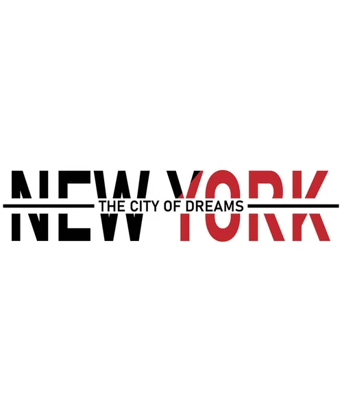 New York City slogan, t-shirt graphics, tee print design. Vector. — Stockvector