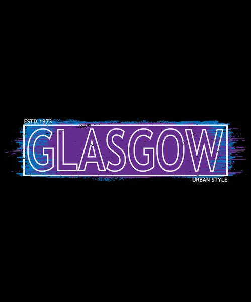 Glasgow. Ciudad de diseño de vectores de logotipo .Editable. — Vector de stock
