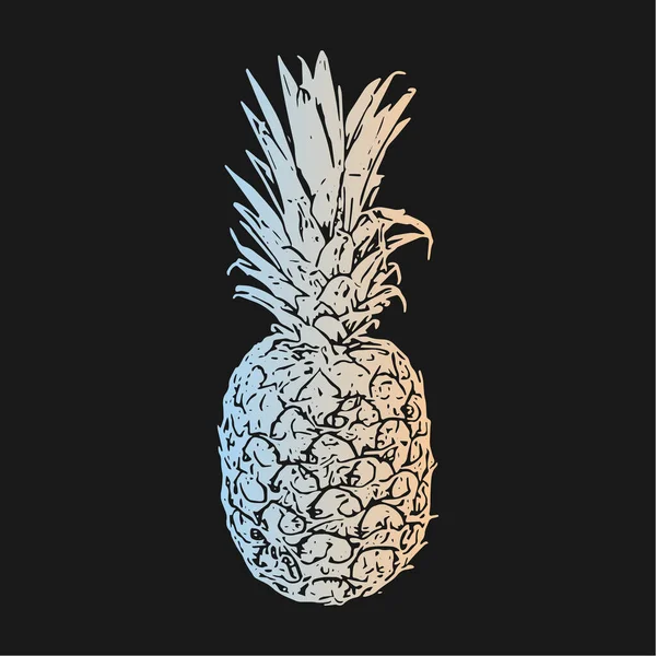 PINEApPPLE DESIGN. Poster, duvar sanatı, kart, baskı olarak kullanılabilir.... — Stok Vektör