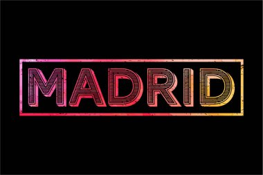 Madrid tipografi tasarım vektörü, t-shirt, poster ve diğer kullanımlar için