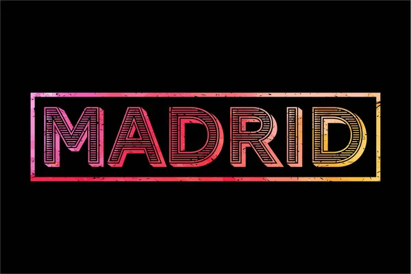 Vettore di progettazione tipografica Madrid, per t-shirt, poster e altri usi — Vettoriale Stock