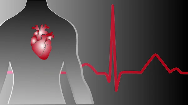 Ekg cardiologia — Vettoriale Stock