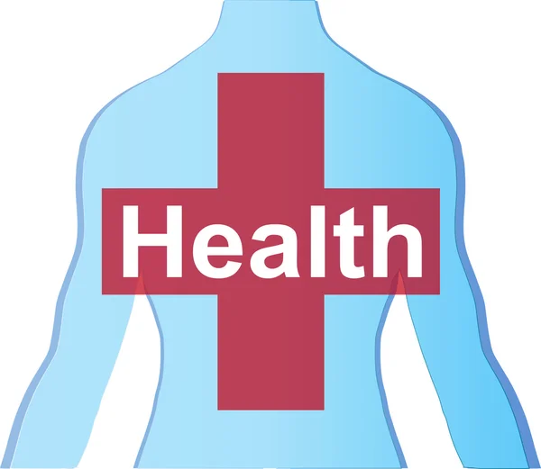 Body and medical cross — Stock Vector