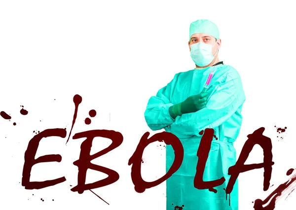 Ebola Virus und Arzt — Stock Photo, Image