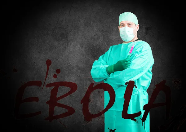 Ebola-Virus und Arzt — Stockfoto