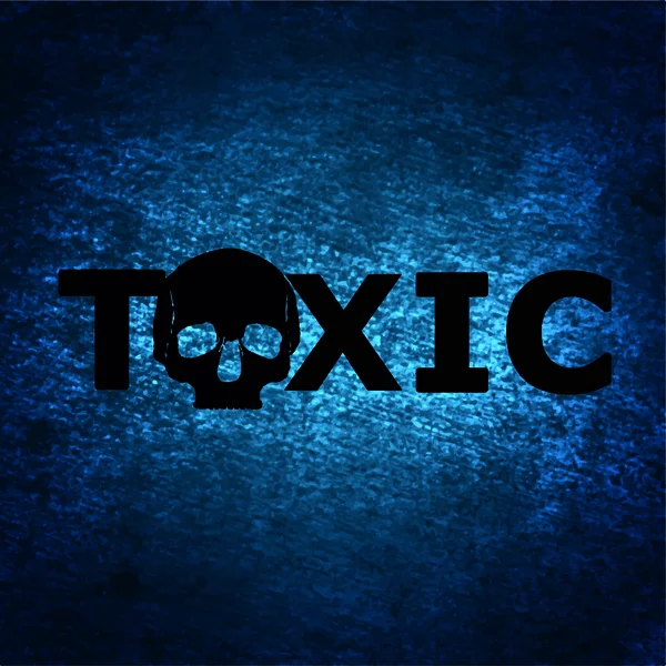 Toxické pozadí s lebkou — Stock fotografie