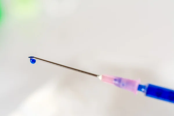 Injection Drops Medicine blue — Stock Photo, Image