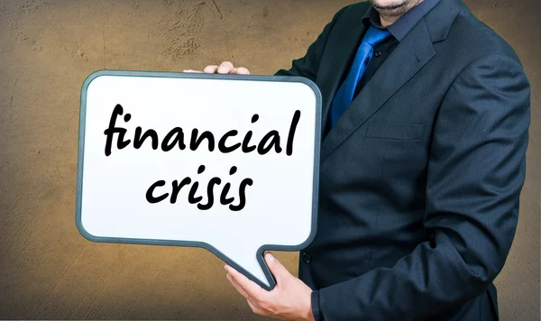 Uomo d'affari crisi finanziaria — Foto Stock
