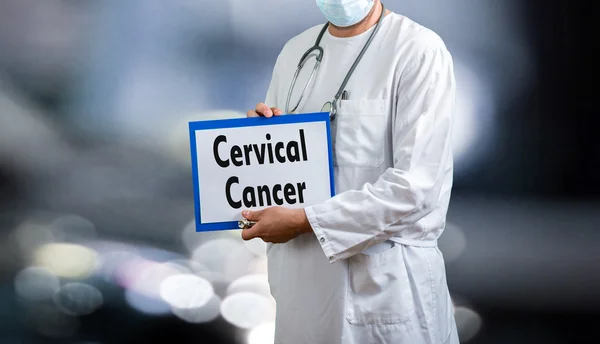 Male doctor cervical cancer — Stock Photo, Image