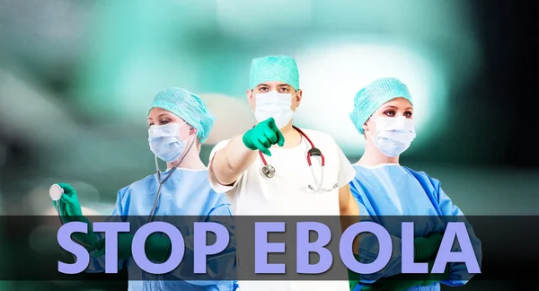 Ebola medische achtergrond stoppen — Stockfoto