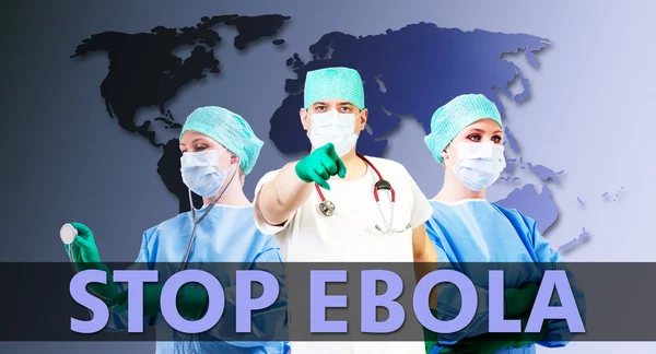 Fermare Ebola sfondo medico — Foto Stock