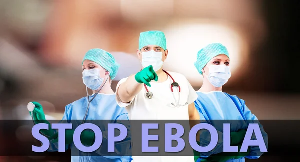 Fermare Ebola sfondo medico — Foto Stock