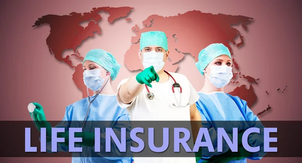 Medicinsk bakgrund livförsäkring — Stockfoto