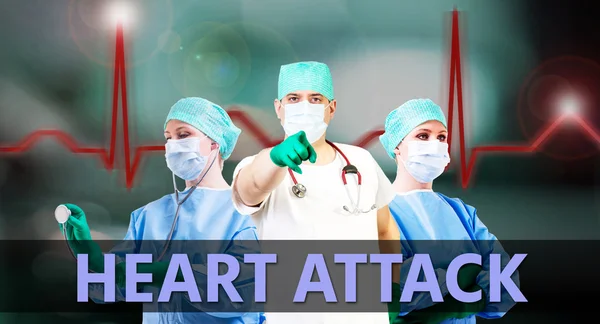 Médicos ataque cardíaco — Fotografia de Stock