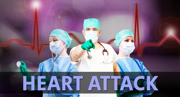 Zawał serca lekarze — Zdjęcie stockowe
