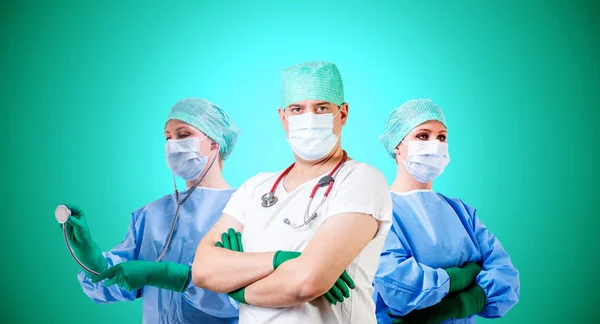 Healthcare background with doctors — Stock Photo, Image