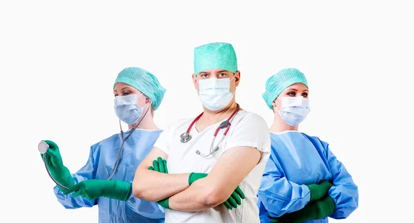 Healthcare background with doctors — Stock Photo, Image