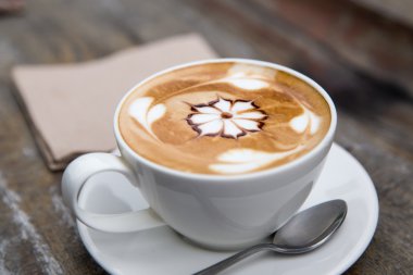 Sanat latte kahve beyaz Kupası