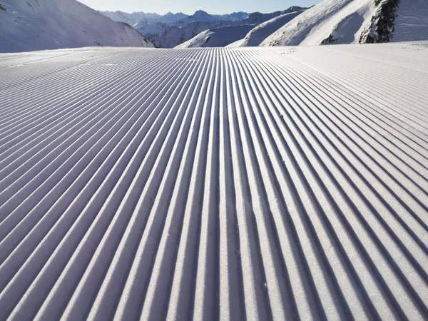 Piste Ski Fraîche Damée Serfaus Fiss Ladis — Photo