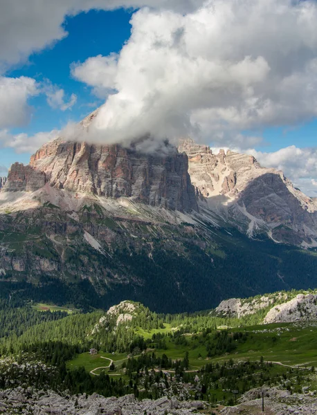 Magical Dolomites Mountains View Tofane Group Tofana Roses Front Cinque — Stock Photo, Image