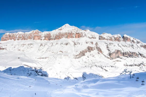 Panoramatický Boj Piz Boe Sella Group Marmolady Dolomité Itálie Klidná — Stock fotografie