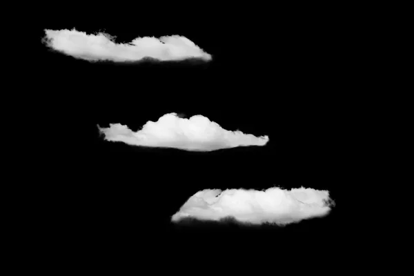 Clouds isolated on black — Stock Photo, Image