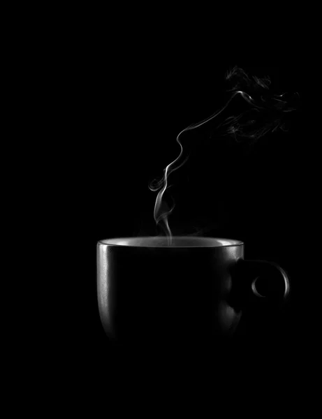Cup of coffee silhouette — Stock Photo, Image