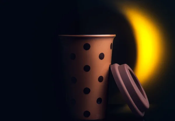 Taza de café a la luz de la luna — Foto de Stock