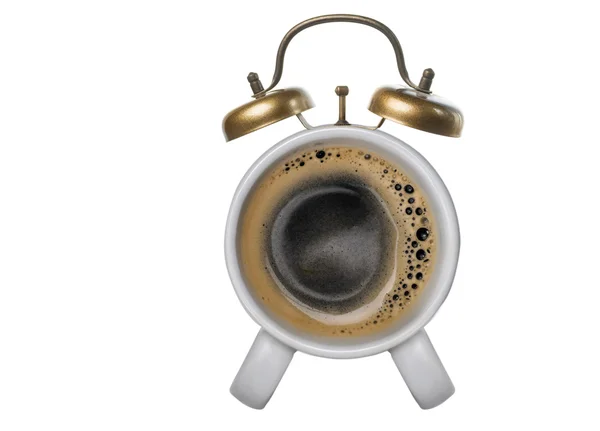 Kávéscsésze ébresztőóra — Stock Fotó