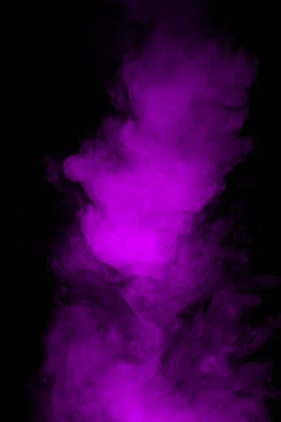 Lila Rauchwolke Auf Schwarzem Hintergrund — Stockfoto